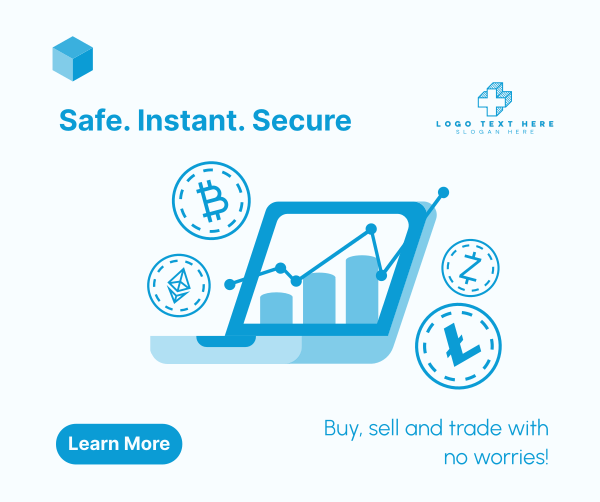 Secure Cryptocurrency Exchange Facebook Post Design Image Preview