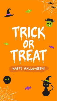 Cute Trick or Treat Instagram story Image Preview