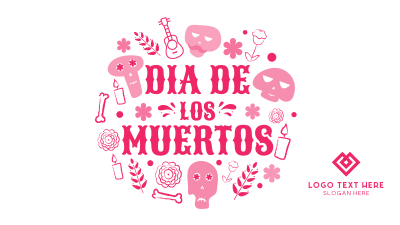 Day of the Dead Doodle  Facebook event cover Image Preview