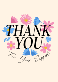 Floral Thank You Poster Design