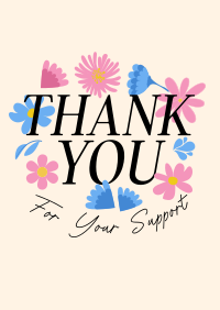 Floral Thank You Poster Image Preview