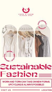 Minimalist Sustainable Fashion Facebook Story Design