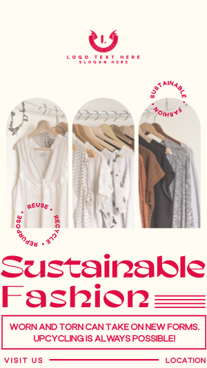 Minimalist Sustainable Fashion Facebook story Image Preview