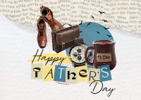 Father's Day Collage Postcard Image Preview