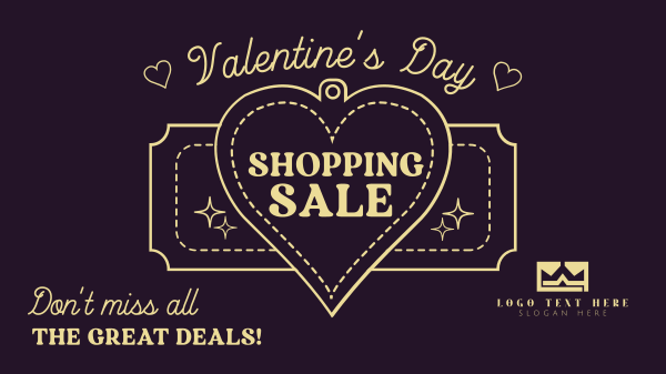 Minimalist Valentine's Day Sale Facebook Event Cover Design Image Preview