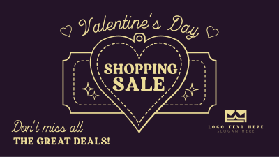 Minimalist Valentine's Day Sale Facebook event cover Image Preview