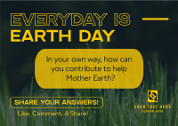 Sustainability Earth Day Postcard Design