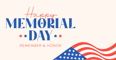 In Honor of Memorial Day Facebook ad Image Preview