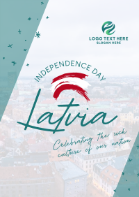 Latvia Independence Day Poster Design