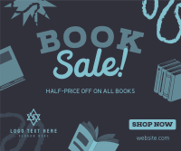 Big Book Sale Facebook Post Design