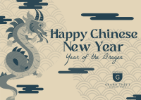 Chinese New Year Dragon  Postcard Design