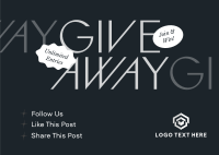 Join & Win Giveaway Postcard Design