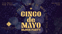 Cinco De Mayo Block Party Facebook Event Cover Design