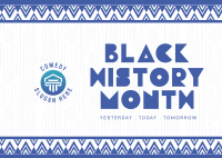 History Celebration Month Postcard Design