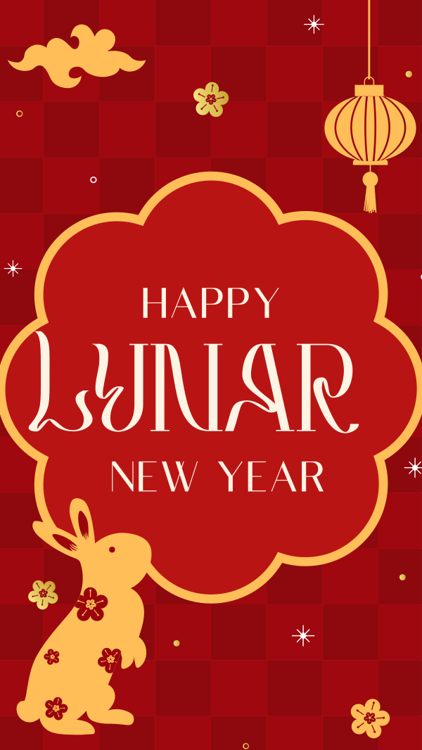 Lunar New Year Rabbit Instagram Story Design Image Preview