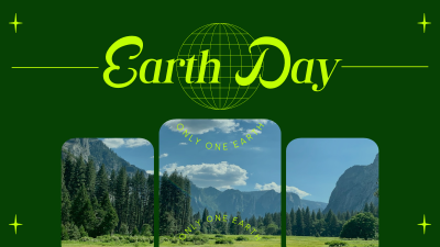 Earth Day Minimalist Facebook event cover Image Preview