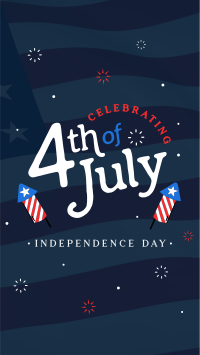 Modern Fireworks Celebrate 4th of July TikTok video Image Preview