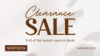 Minimalist Clearance Sale Facebook Event Cover Design