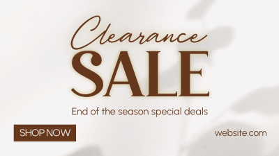 Minimalist Clearance Sale Facebook event cover Image Preview