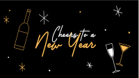 New Year Toast Zoom Background Design