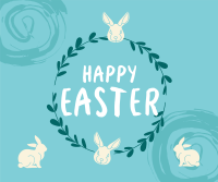 Easter Bunny Wreath Facebook post Image Preview