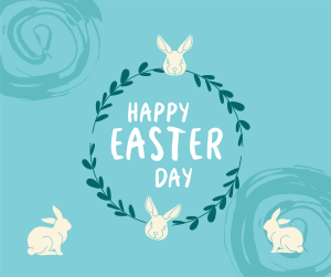 Easter Bunny Wreath Facebook post