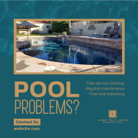 Pool Problems Maintenance Instagram Post Design