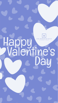 Valentine Confetti Hearts Facebook Story Design