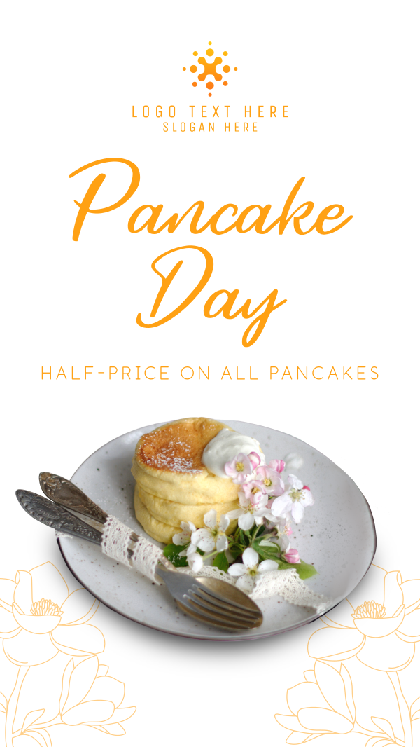 Fancy Pancake Party Facebook Story Design