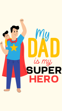 Superhero Dad Facebook Story Design