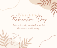 National Relaxation Day Facebook Post Design