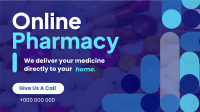 Minimalist Curves Online Pharmacy Facebook Event Cover Design