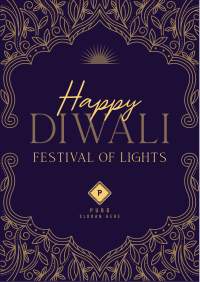 Elegant Diwali Frame Flyer Image Preview