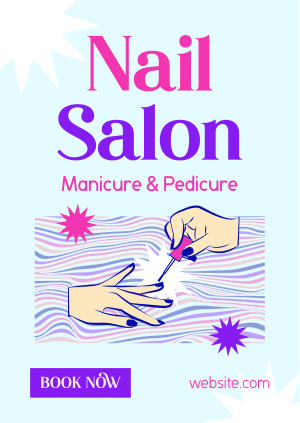 Groovy Nail Salon Poster Image Preview