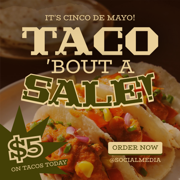 Cinco De Mayo Taco Instagram Post Design