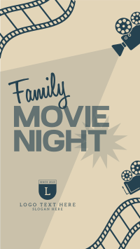 Family Movie Night Facebook Story Design