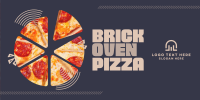 Simple Brick Oven Pizza Twitter Post Design