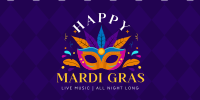 Mardi Gras Party Twitter post Image Preview