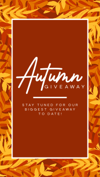 Leafy Autumn Giveaway Instagram Story Design