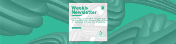 Dynamic Weekly Newsletter LinkedIn Banner Design Image Preview