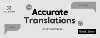 Modern Translation Service Facebook Cover Design