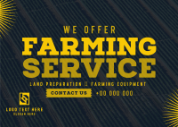 Trustworthy Farming Service Postcard Design
