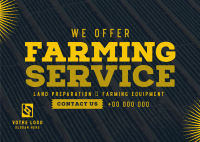 Trustworthy Farming Service Postcard Image Preview