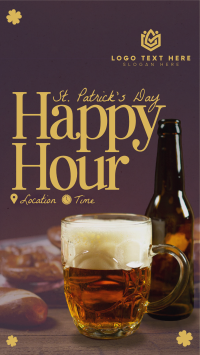 Modern St. Patrick's Day Happy Hour Facebook Story Design