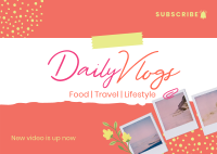 Scrapbook Daily Vlog Postcard Design