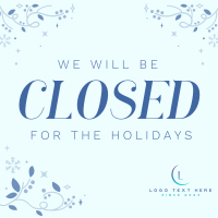 Closed for Christmas Linkedin Post Design
