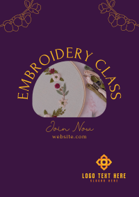 Embroidery Class Poster Image Preview