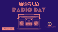 Radio Day Retro Facebook Event Cover Design