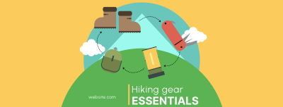Hiking Gear Essentials Facebook cover Image Preview