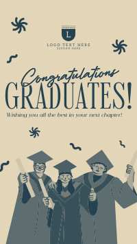 Quirky Fun Graduation Facebook story Image Preview